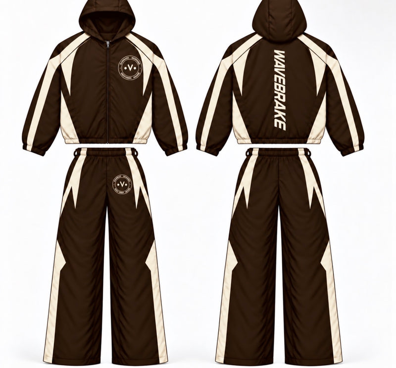 Wavebrake brown&cream set