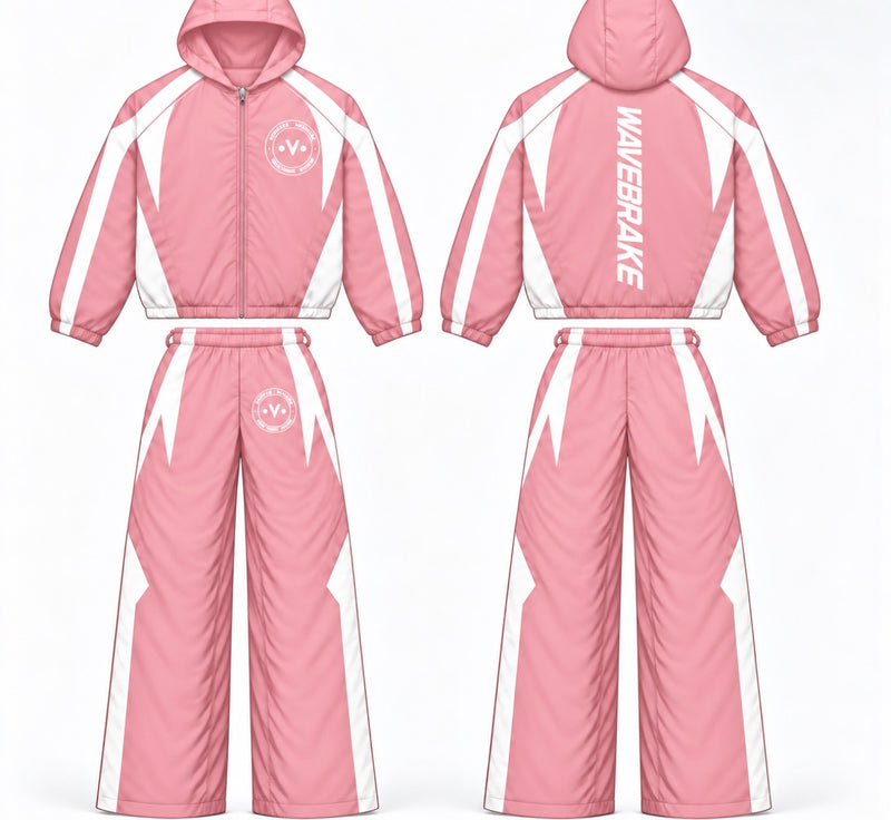 Wavebrake pink&white set